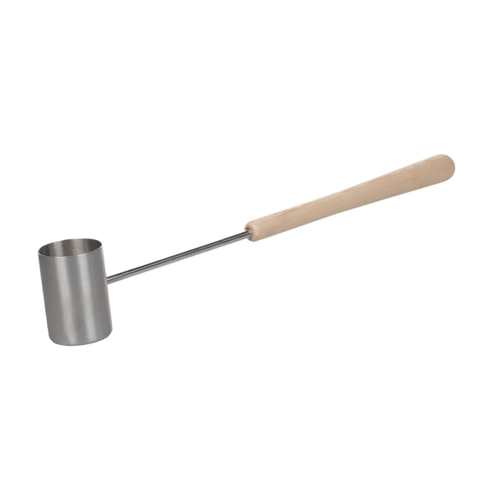 Solid Sauna Water Ladle 275ml Stainless Spoon with Comfortable Wood Handle for Home Steam Sessions
