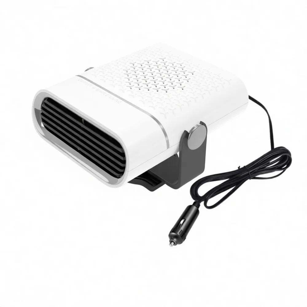 12V Vehicle Heater Portable Auto Heating Fan Defroster Demister Adjustable Warm Cold Air Blower Winter Driving Supplies