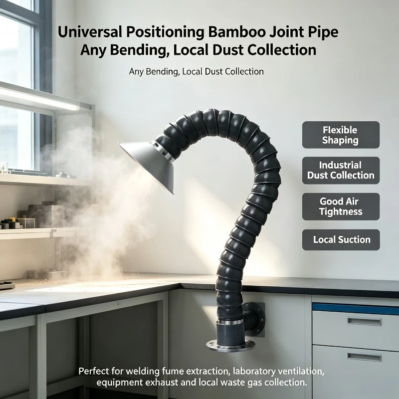 Bendable Universal Bamboo Joint Tube Stainless Steel Air Hood Industrial Welding Fume Dust Collection Cover