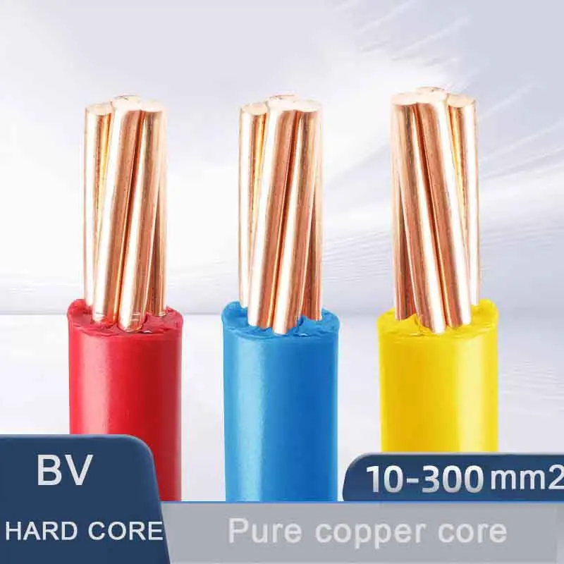 

BV10/16/25/35/50mm2 Electric Hard Wire Copper Core 6 4 2 1AWG Home Entrance Line Cord Insulated Retardant Electrical Thick Cable