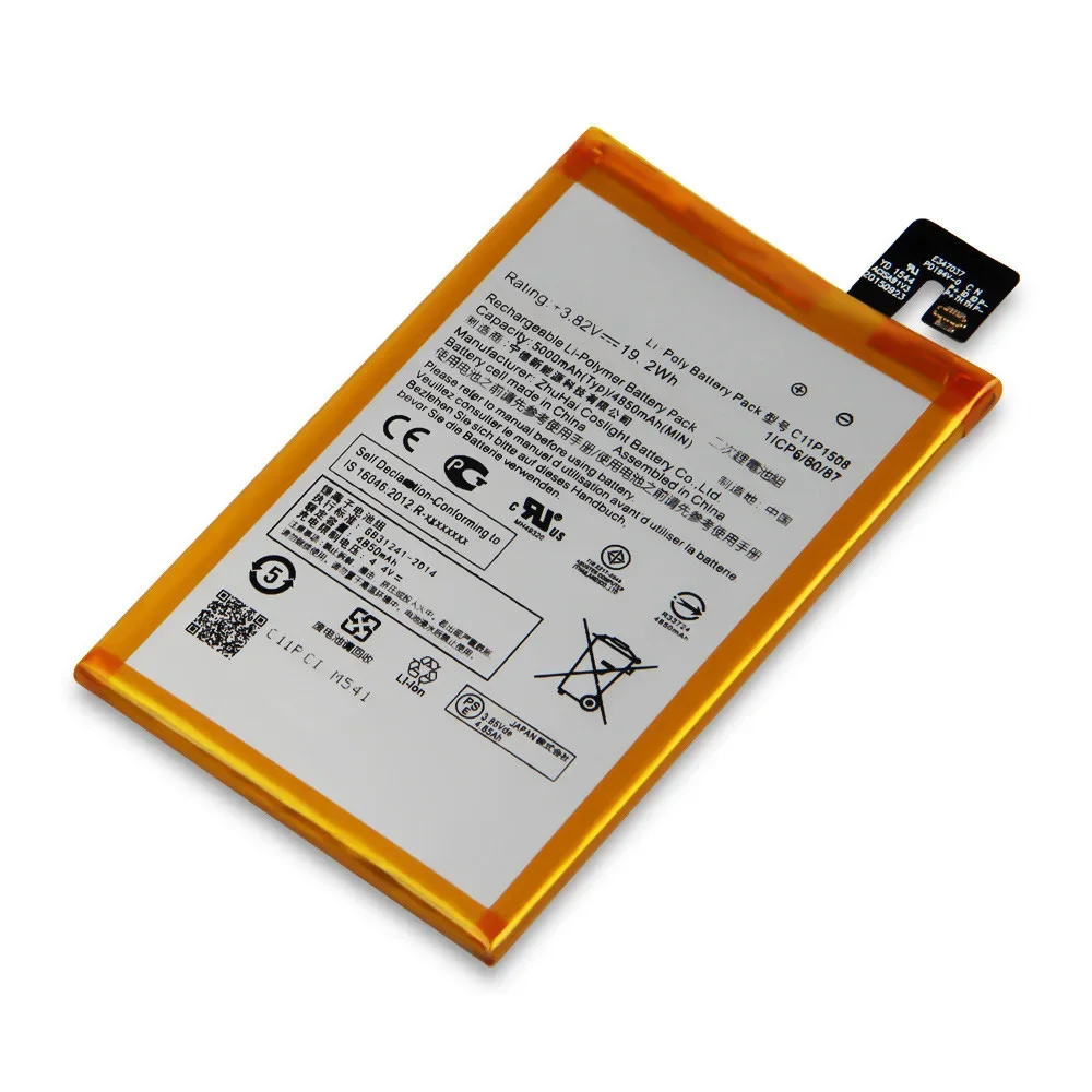 แบตเตอรี่เปลี่ยนใหม่เอี่ยม C11P1508 สำหรับ ASUS Zenfone max 5000Z C550KL ZC550KL Z010AD Z010DD Z010D Z010DA ความจุ 5000mAh