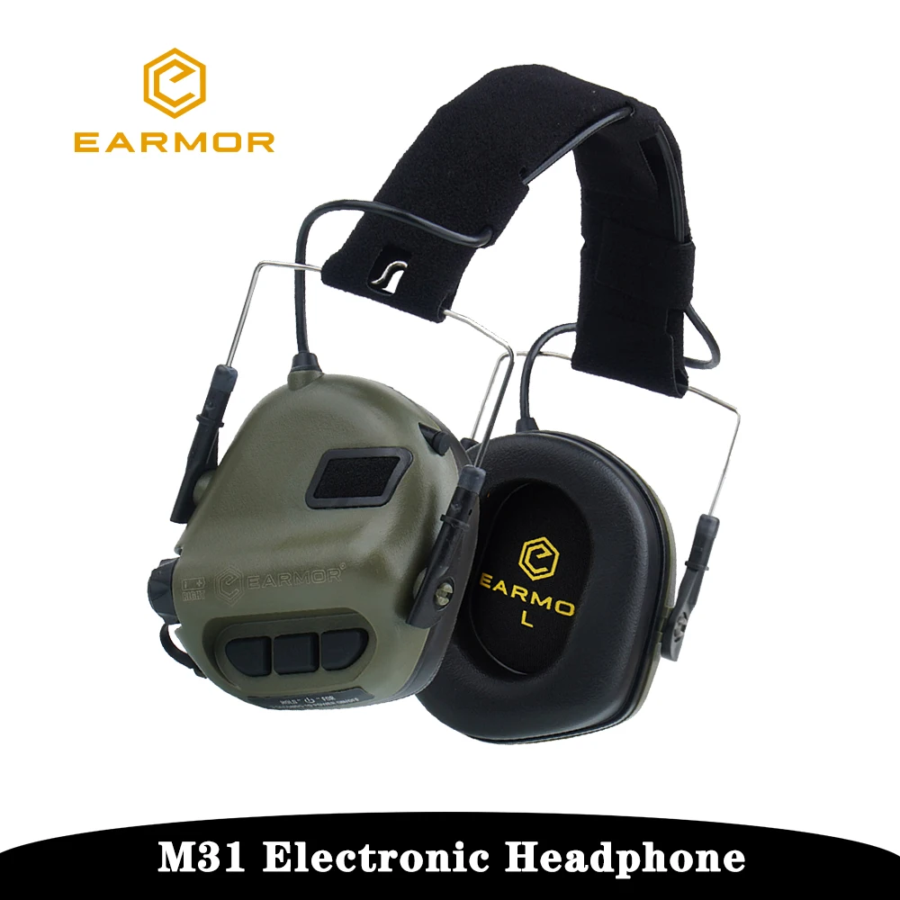 

EARMOR M31 Electronic Communication Noise Canceling Headset,NRR 22,Waterproof IPX-5 Outdoor Hunting Hearing Protection Earmuffs