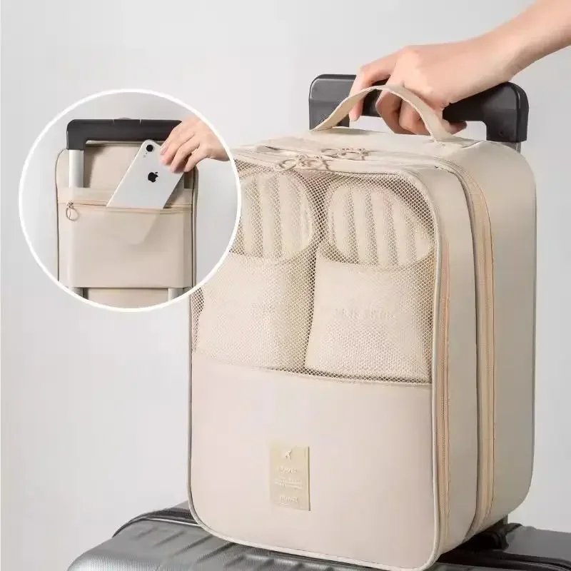 Travel Shoe Storage Bag Waterproof Portable Shoes Organizer Pouch Dustproof Shoe Carry Bag for Travel Luggage