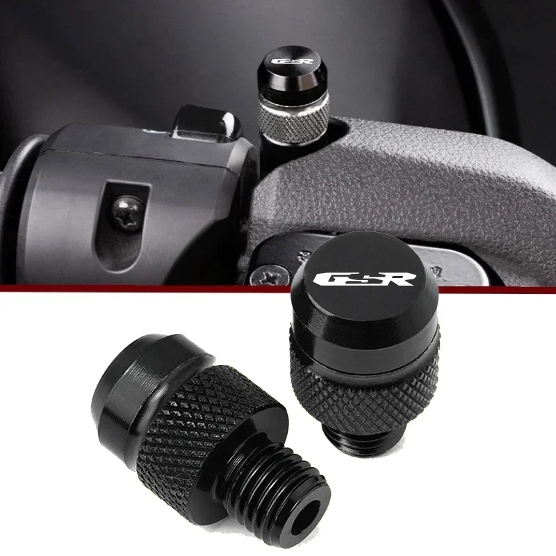 Accesorios para motocicleta, perno de tornillo con agujero de espejo de aluminio para SUZUKI GSR750 GSR600 GSR400 GSR 750 600 400, todos los años Universal