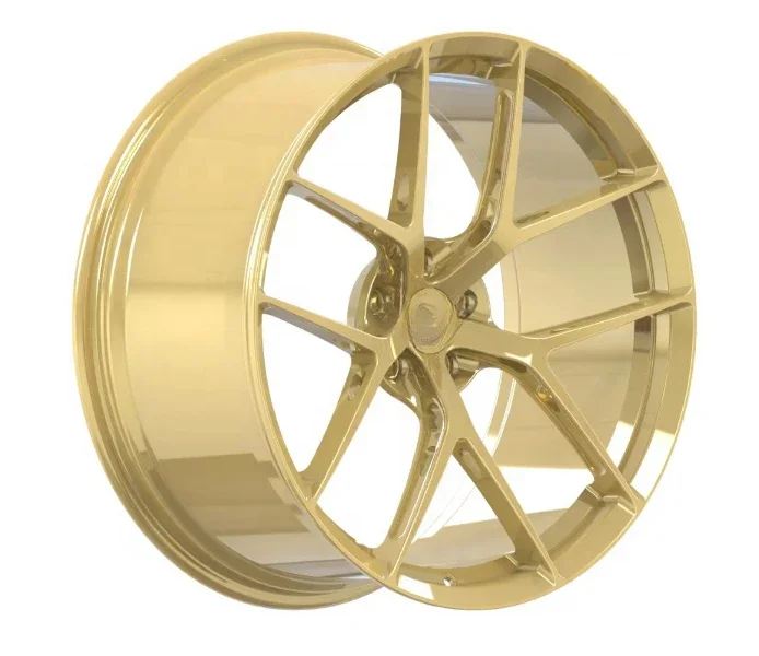 FIR evo forged wheels 5 hole matt gold spoke with holes car rims for bmw m5 f90