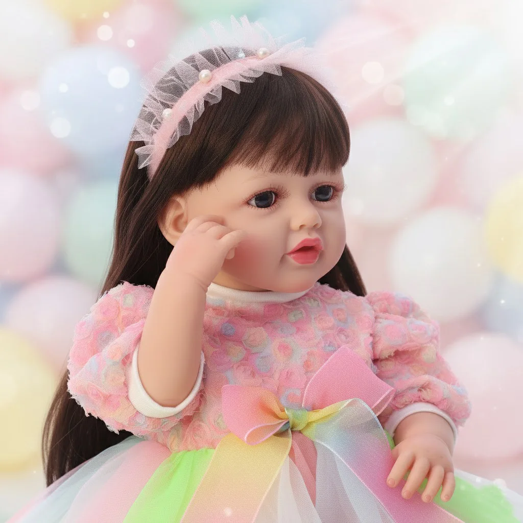 

Cloveray 22-дюймовая классическая виниловая реалистичная кукла Reborn для всего тела, супер милая виниловая кукла ручной работы, оригинальная игрушка для детей, рождественский подарок