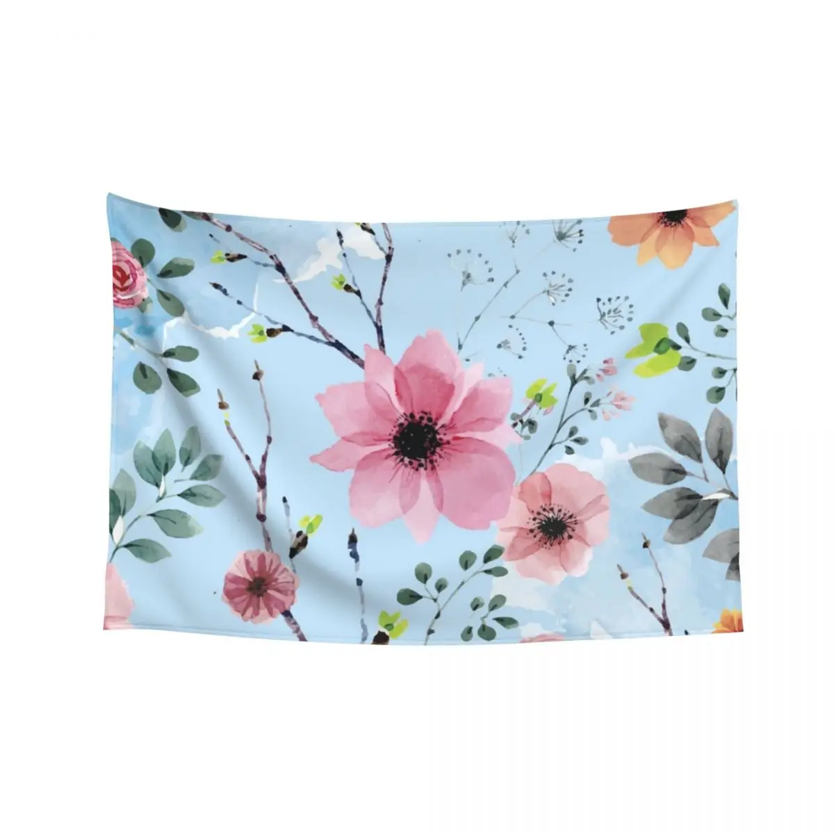 

Watercolor Flowers X (different flowers) Tapestry Custom Room Decorator Room Ornaments Home Decor Accessories Tapestry