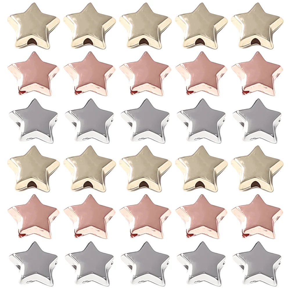 

300pcs Star Shaped Spacer Jewelry Making Accessories Diy Craft Durable Smooth Shiny Beads For Bracelet Necklace Making Star