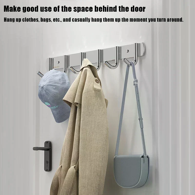 

Stainless Steel No-Drill Bathroom Strong Adhesive Clothes Hanger Hook