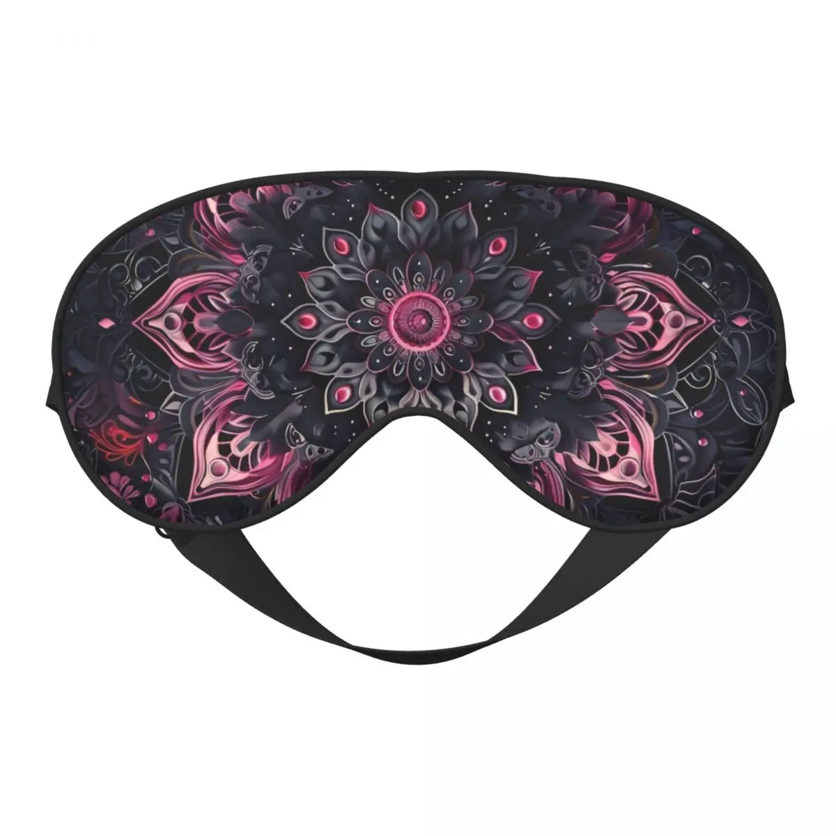 

Изготовленная на заказ винтажная мандала, мягкая дорожная маска для глаз, двухсторонняя повязка на глаза, креативный красочный цветочный узор, блокирующий свет, патчи для глаз