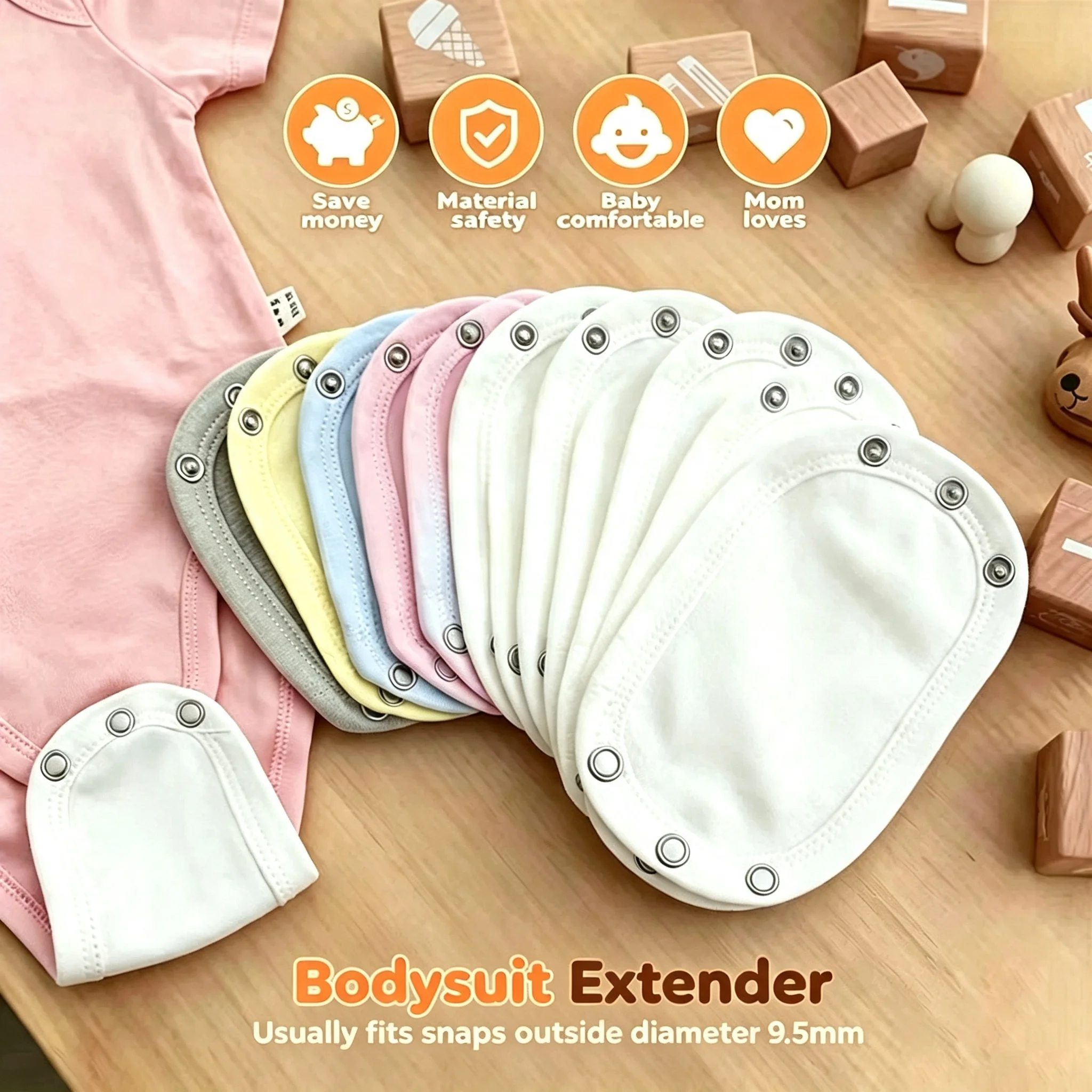 3PCS/Set New Lovely Baby Romper Partner Super Utility Body Suit Jumpsuit Romper Soft Jumpsuit Bodysuit Lengthen Extender Cloth