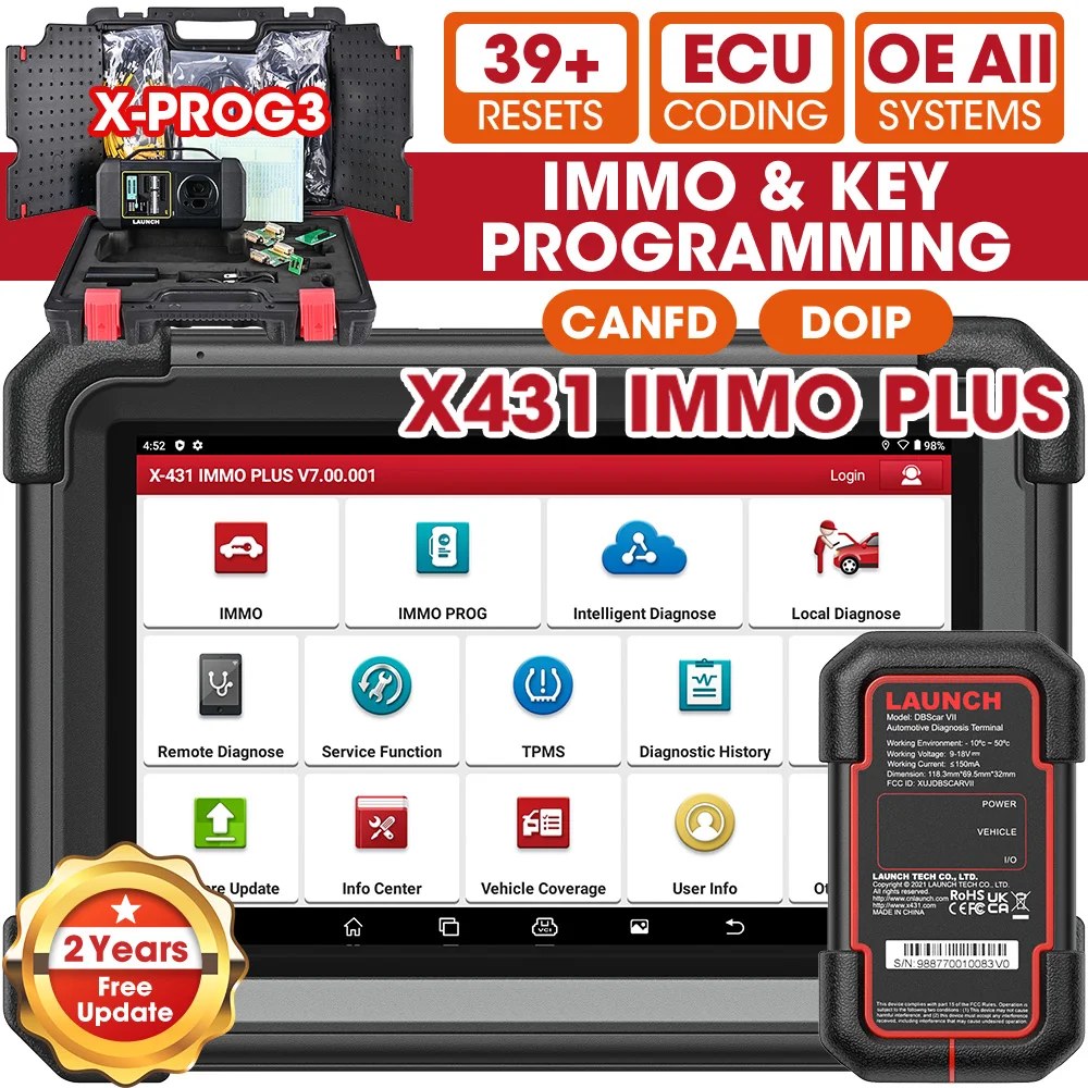 

LAUNCH X431 IMMO PLUS Key Programming Tool All Key Lost Immobilizer Anti-theft Professional Automotive Diagnostic Tool