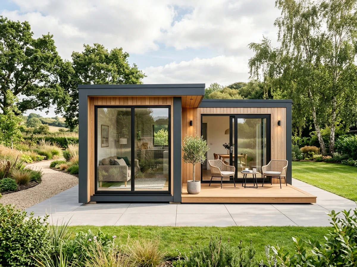 Hot Sale Expandable Container House 2 Bedroom 1 Bathroom Modular Home Prefab House for Backyard Living Office Use