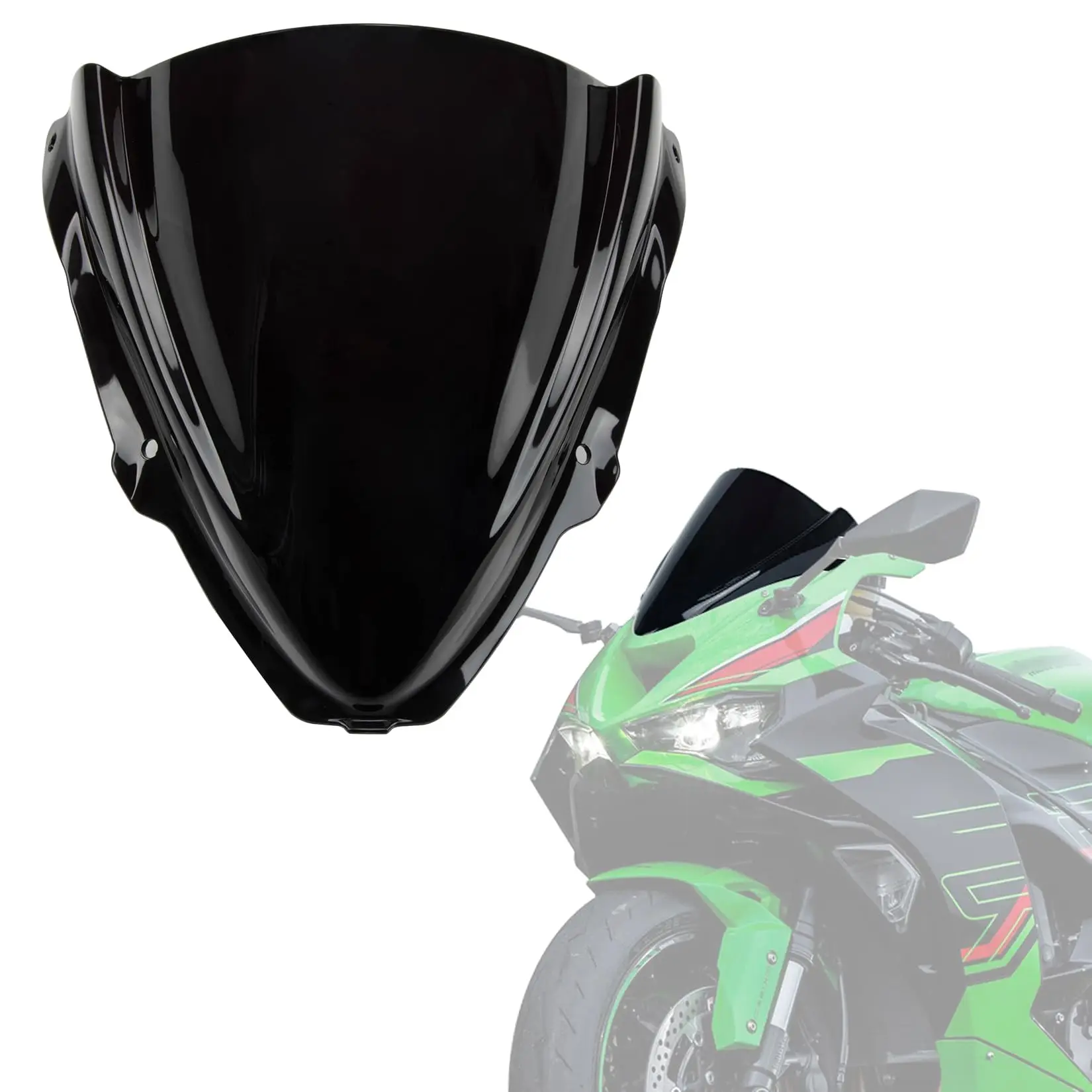 Motorrad Double Bubble Windschutzscheibe für Kawasaki ZX6R ZX-6R 2024 2025 ZX-6R Windschutzscheibe Zubehör
