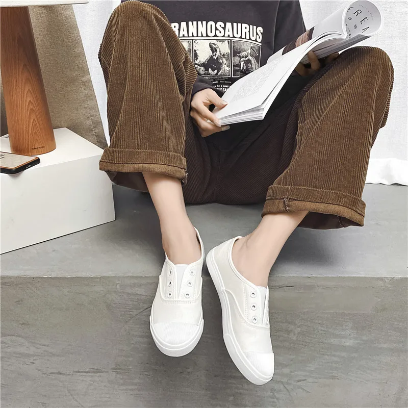 Women Canvas Shoes Fashion Sneakers White Casual Loafers Ladies Vulcanize Shoes Woman Skateboarding Run Sneakers Sports Shoes