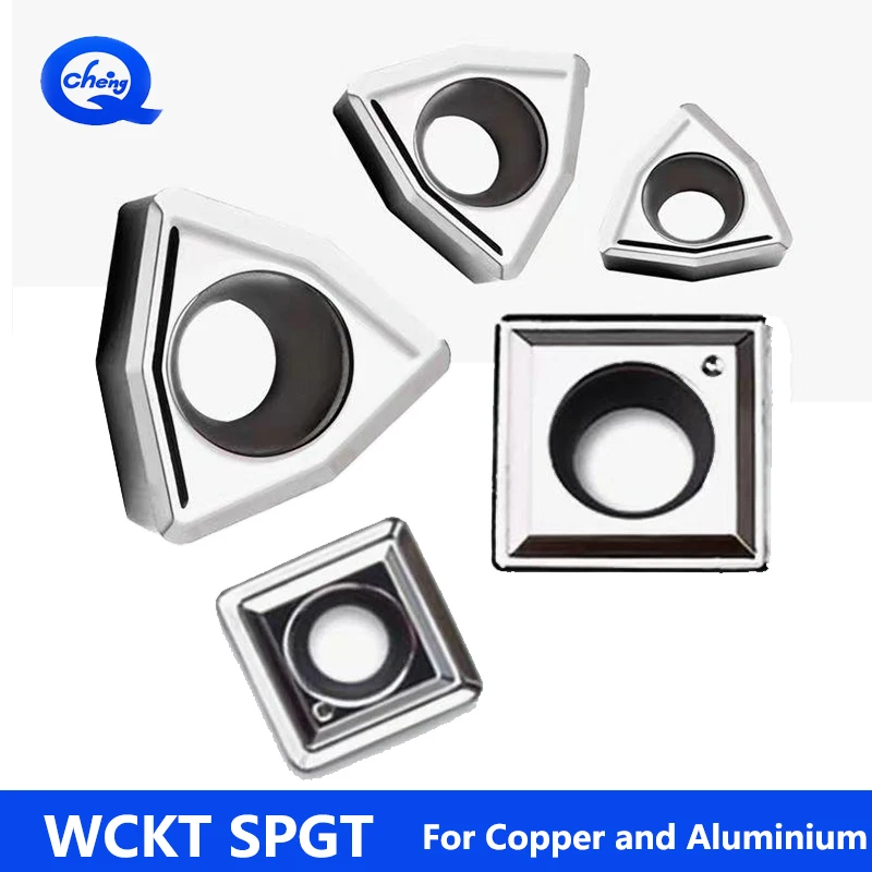 

10 шт. специальные вставки WCKT/SPGT с ЧПУ для алюминия и меди, используемые для вставки U-образной дрели, квадратные, нерегулярные многоугольные