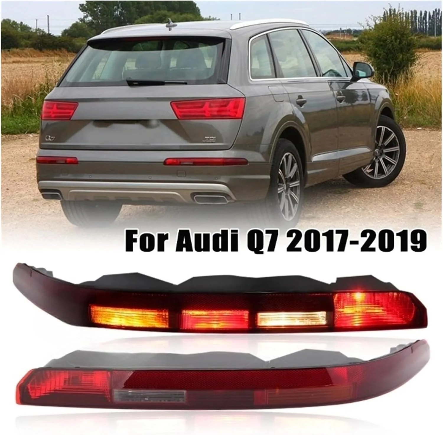 

Для Audi Q7 2016 2017 2018 лампа заднего бампера задний нижний стоп-сигнал фонарь заднего хода бампер свет