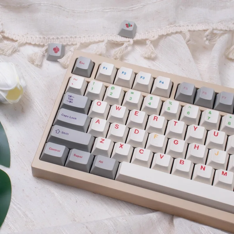 MiFuny Retro Rode Russische Thema Keycaps PBT Dye Cherry Profiel Aangepaste Witte Handgemaakte Game Keycaps voor Mechanisch Toetsenbord PC Gift