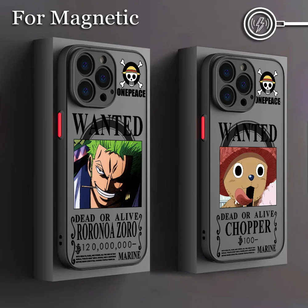 Новый крутой чехол L-Luffy для iPhone 17 16 15 14 13 12 11 Pro Max Mini Plus, матовая магнитная задняя крышка