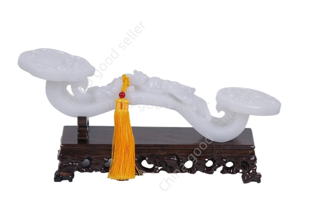 Jade Ruyi Natural Afghan White Jade Pixiu Ruyi Ornament Home Office Table Jade Ornament Decorative Gifts