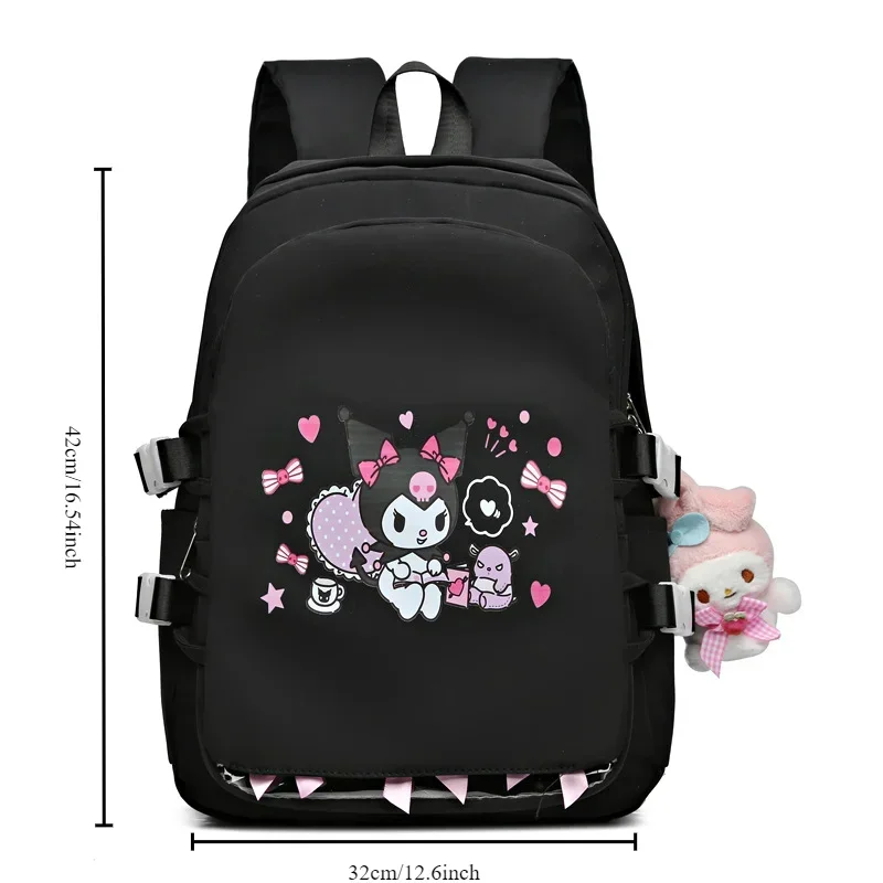 Sanrio My Melody Cinnamoroll Backpack Kawaii Girl Heart Large Capacity Light Lovely Female Junior High School Student Kuromi Bag