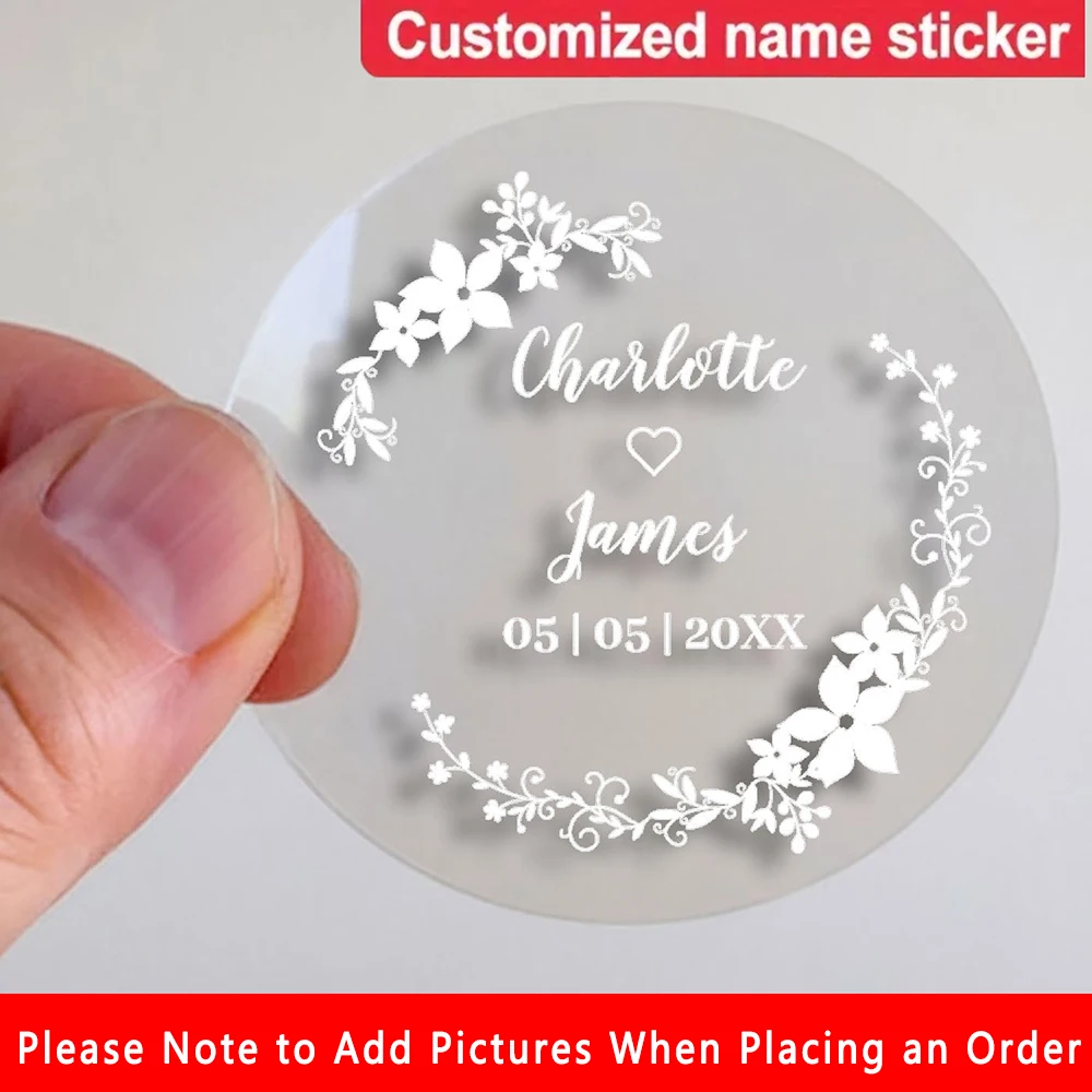 Custom Round Waterproof Custom Stickers Transparent Personalizable with Logo Image for Any Occasion