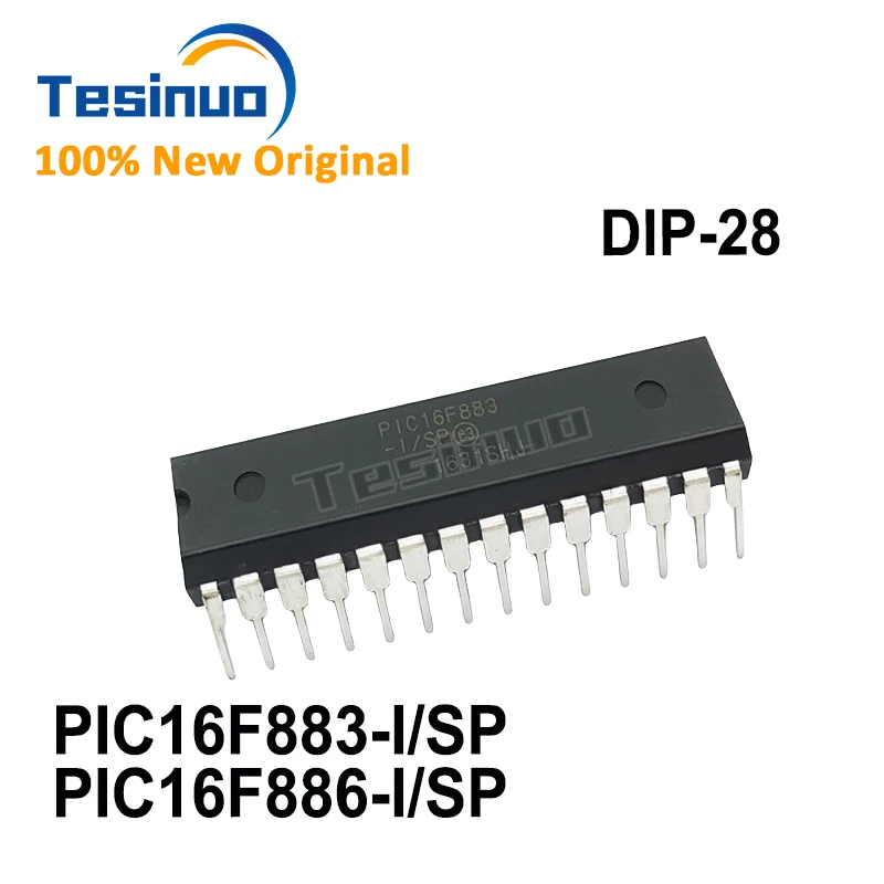 5 ~ 10 Uds. PIC16F883-I/SP PIC16F886-I/SP DIP-28 PIC microcontrolador de memoria Flash MCU de control integrado nuevo en stock envío rápido