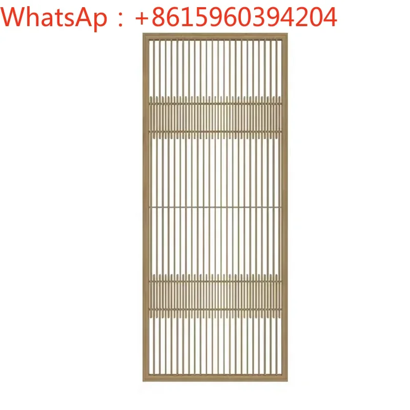 Custom sales department stainless steel screen hotel partition light luxury aluminum carved hollowed-out metal grid grid