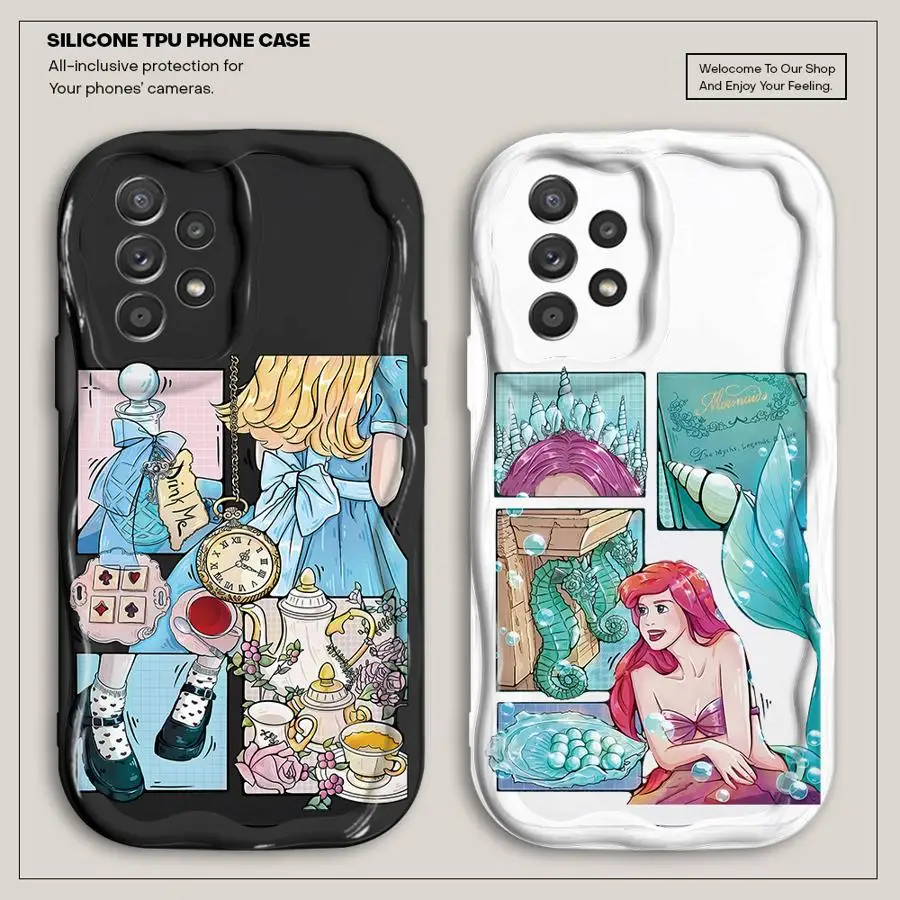 

Soft Phone Cover Case for Samsung Galaxy A04 A20 A03 A12 A06 A50 A15 A11 A02s A05 A13 A16 Disney Princess Gril