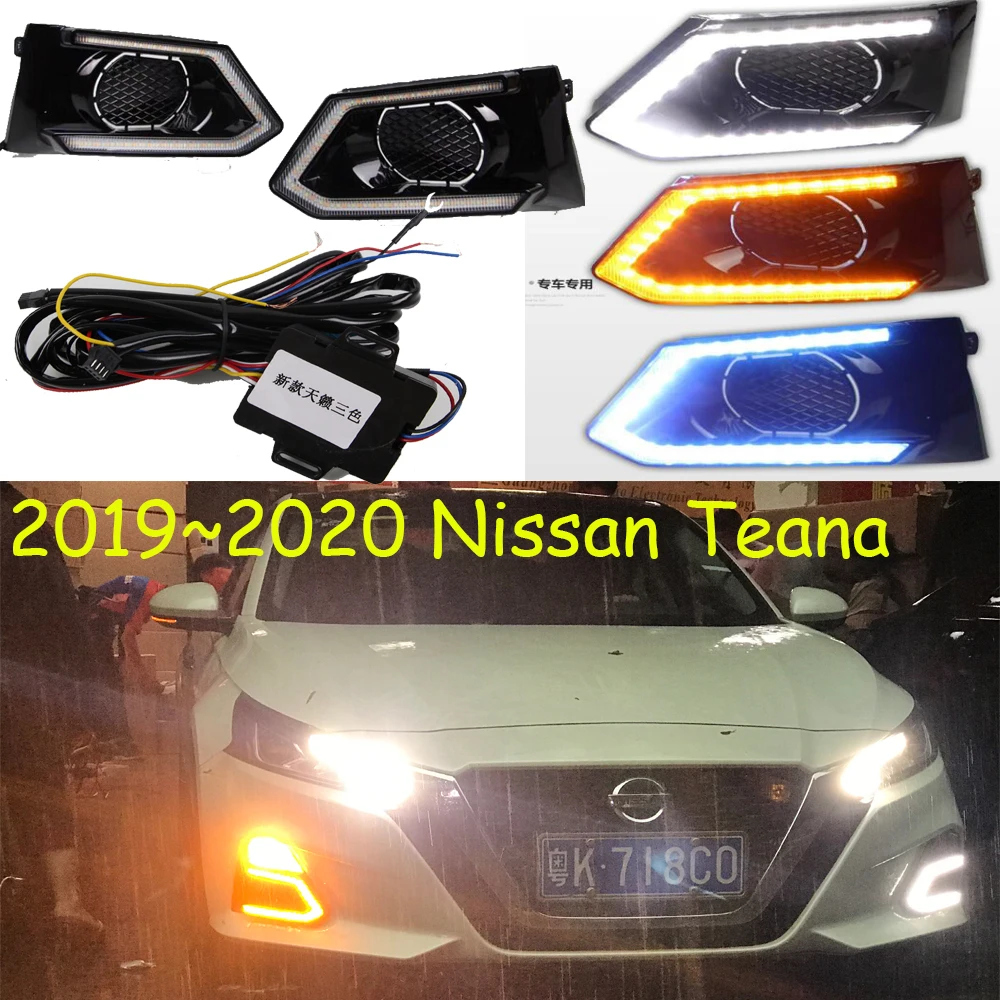 

1set Bumper Headlight For Nissan Teana Daytime Light Altima 2019~2020y Car Accessories LED DRL Headlamp For Teana Fog Light