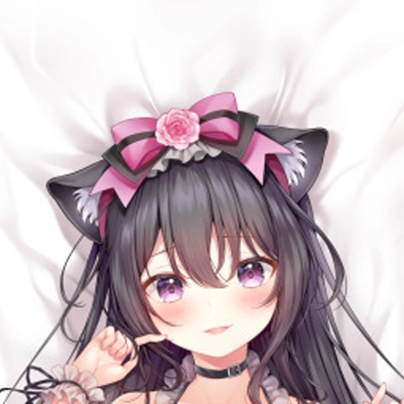 

Dakimakura Anime Pillow Case Black Cat Arin-chan Double-sided Print Of Life-size Body Pillowcase Gifts