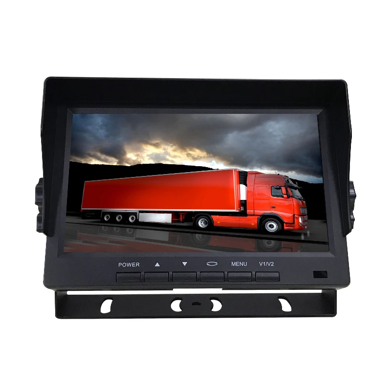 Car Monitor 7 inch VGA Output CCTV auto-compatible Security Surveillance LCD display screen with sun hat with U stand