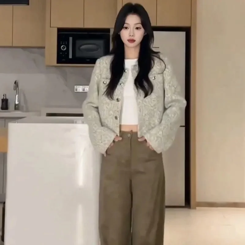 Nuovo capispalla Giacca da donna Corta allentata monopetto Bellissimo piccolo cappotto profumato Cappotto di lana nuovo moda autunnale avanzata