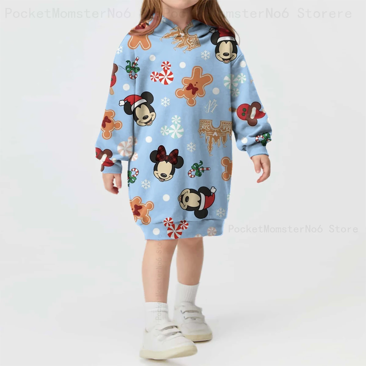 سويت شيرت غير رسمي مطبوع للفتيات ديزني ميكي ، تنورة بغطاء رأس ، عصرية ، لطيفة ، كريسماس ، تخفيضات كبيرة ، جديد ، خريف وشتاء ،