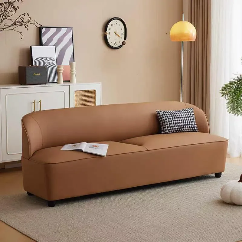 for Light Luxury Simple Small Apartment Sofa Living Room Home Rental House Bedroom Clothing Store Sitting Area Straight Sofa