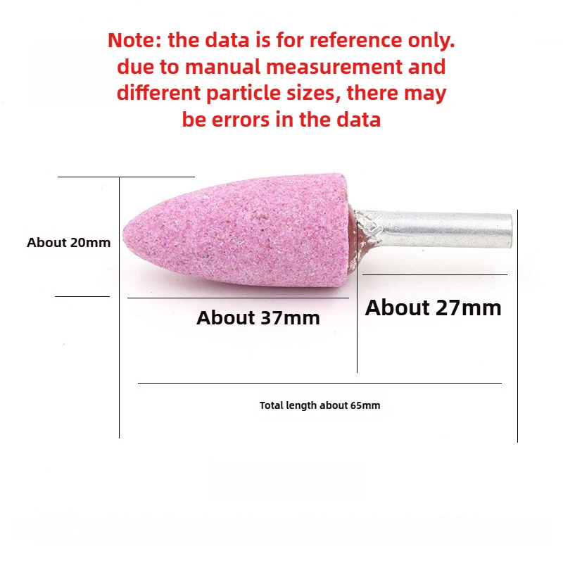 اسطوانة حمراء/رصاصة/T-نوع 6x16-40 مللي متر كروم كولندوم متجمد رئيس رأس مطحنة كهربائية السيراميك المعادن رأس مطحنة