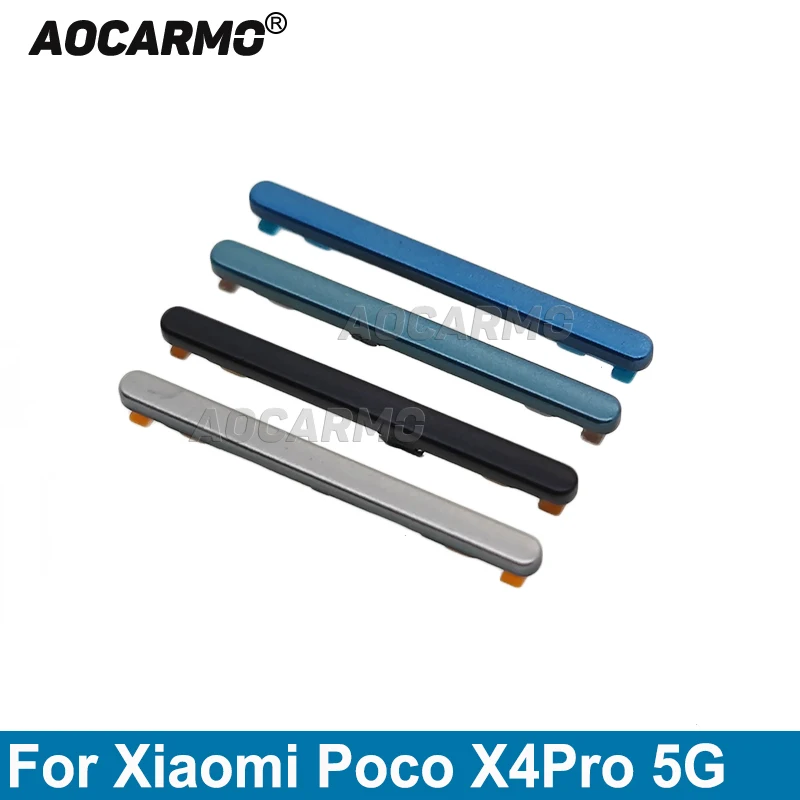 

Aocarmo For Xiaomi Poco X4 Pro 5G Volume Button Side Key Replacement Repair Part