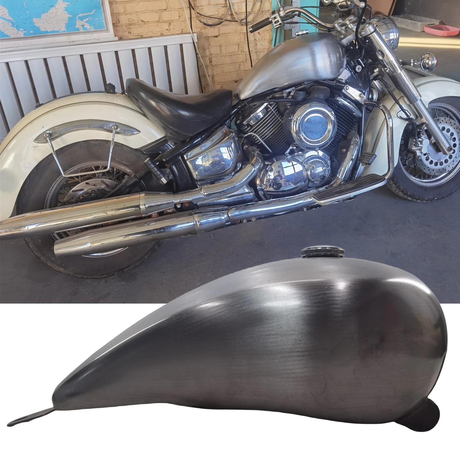 For YAMAHA DRAGSTAR1100 Vstar 1100 XVS1100 V-star1100 15L Motorcycle Petrol Fuel Tank