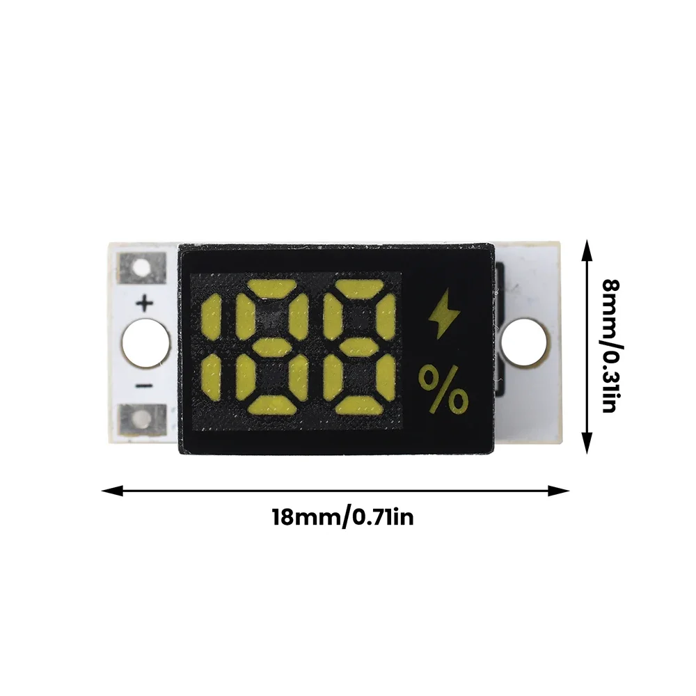 Mini Battery Level Indicator Module 1S 2S 3S 4S Series Compatible Lithium Battery Percentage Display Ultra Compact Design