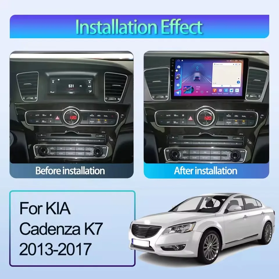 CarPlay Radio For Kia K7 Cadenza 2013-2017 Android Auto 4G Car Multimedia Player Stereo GPS Navigation Ai Voice