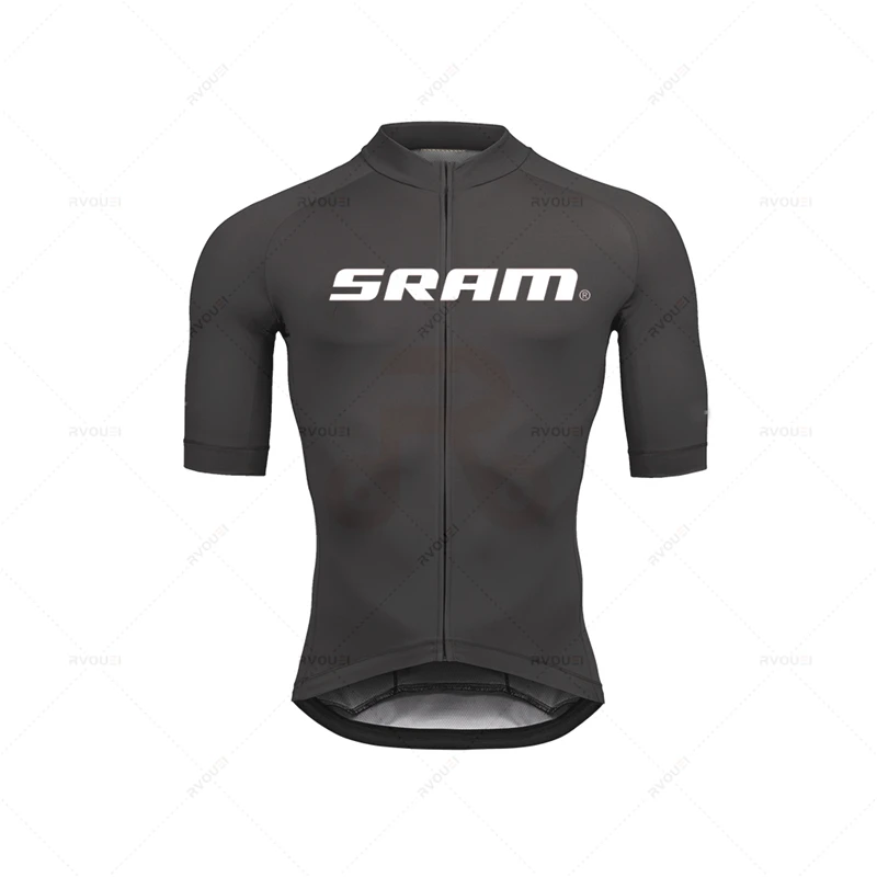 Sram Cycling Jersey for Men, Breathable Male Short Sleeves, Bicycle Clothes, Cycling Shirt, Mountain Bike Cycling Clothing, Summ