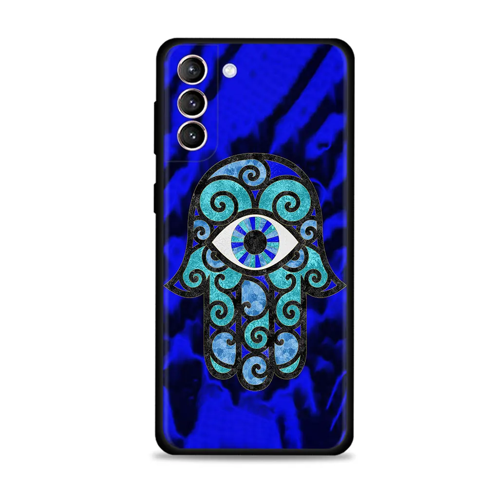 Case For Samsung Galaxy S24 S23 S22 S21 S20 Ultra FE S10 Plus Note 20Ultra 10Plus Cover Funda Blue Nazar Boncuğu Evil Eye