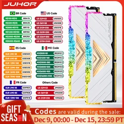 JUHOR RGB DDR4 16GBX2 3200MHz 8GBX2 Dual Channel Desktop Gaming Memory Ram