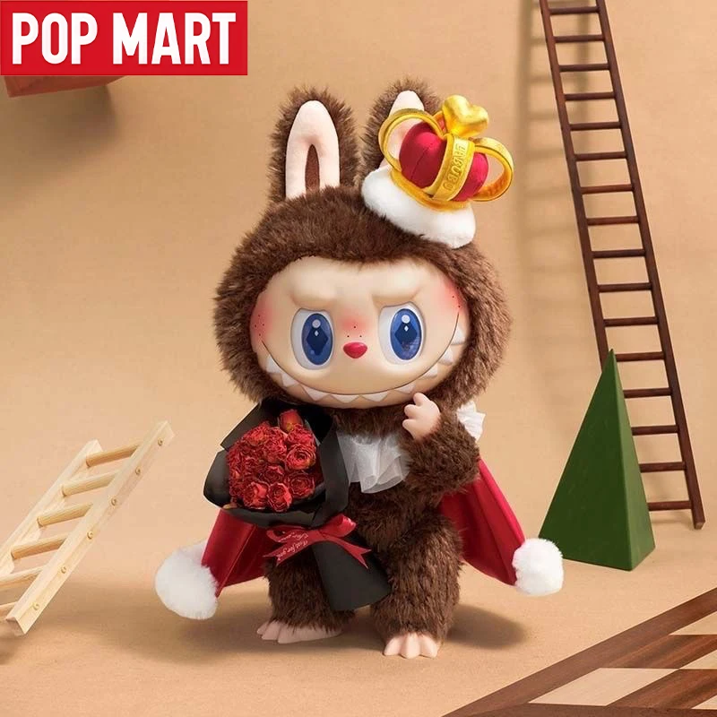 

POP MART LABUBU "The King" Large Plush Toy — Includes Crown & Cape | Collector-Grade Plush Figure | Surprise Blind Box.