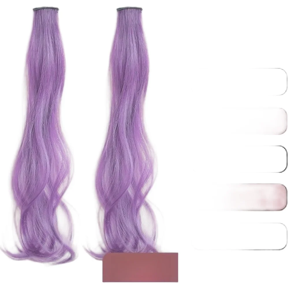 Comfortable Wear Extensions Clip In Hair Extensions Breathable Base Colorful Highlights High Temperature Fiber
