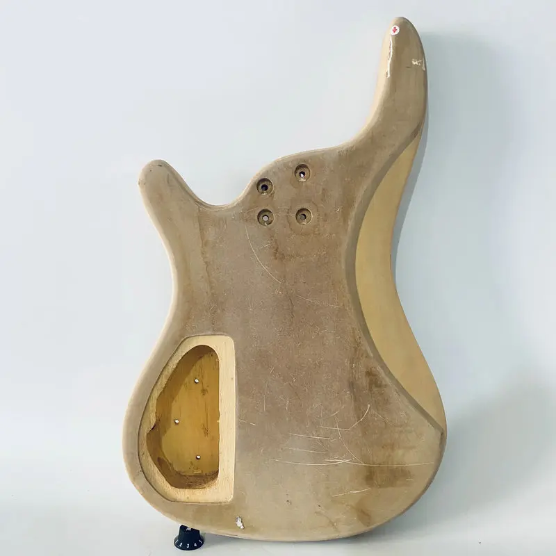 FB881  4 or 5 String Electric Bass Body in Solid Wood With Plywood PJB Pickups for DIY Nature Color Unfinished