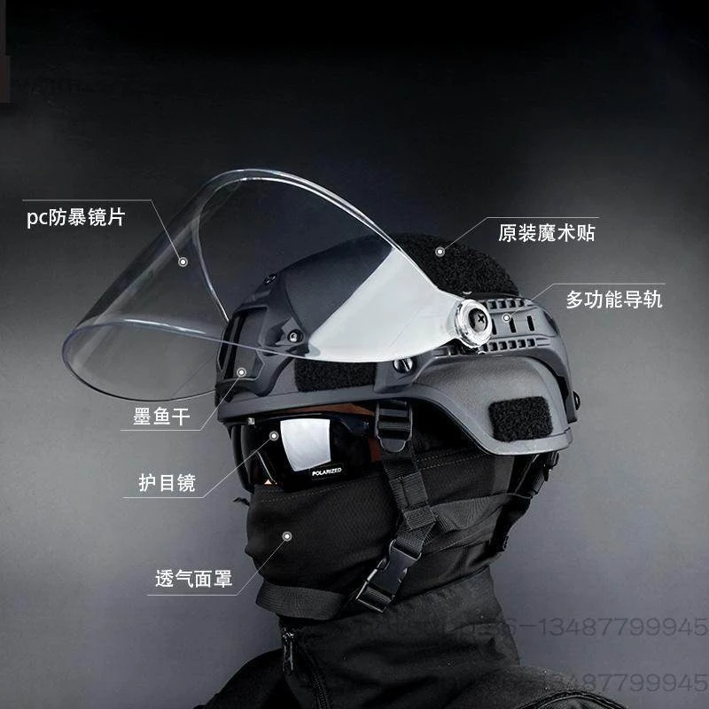 

Защитный тактический шлем Real CS, уличный военный шлем для болельщиков PUBG, защитный шлем для верховой езды с линзами