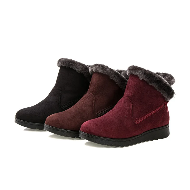 

Warm Winter Snow Boots Women's Large Size Cotton Shoes Old Beijing Cloth Shoes Elderly Warm Stylish Short Casual Booties