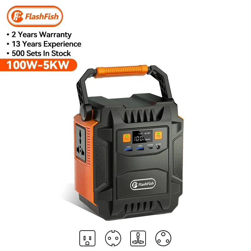 US Warehouse Delivery Solar Energy Lithium Ion Camping Backup Battery Portable Power Station