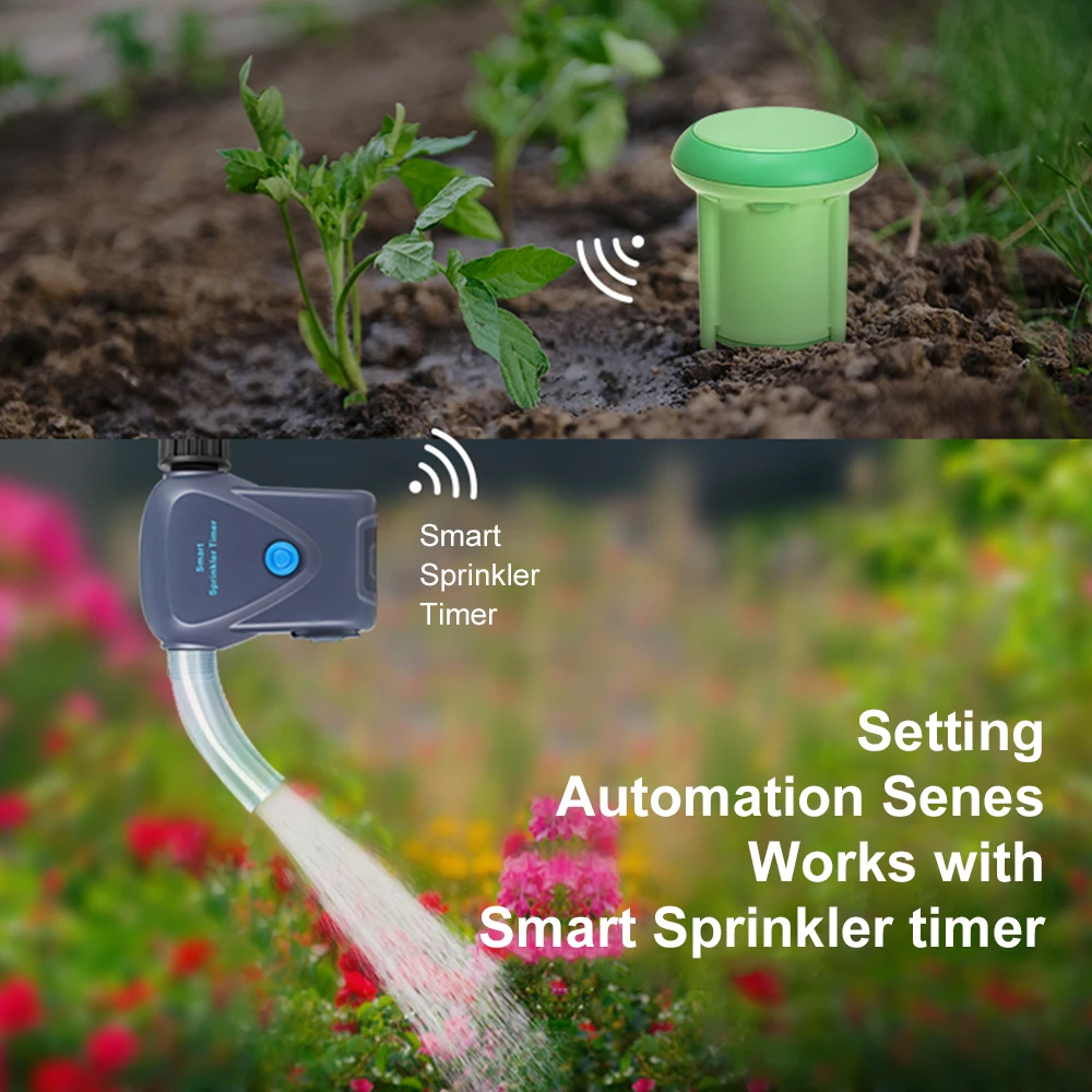 Tuya APP Smart Soil Sensor Planting Temperature and Humidity Meter ZigBee IP66 Waterproof Wireless Soil Tester turf Gardening